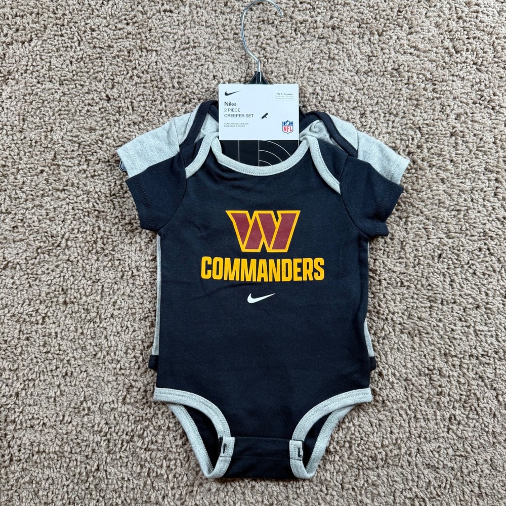 Nike NWT Washington Commanders NFL Baby bodysuit Set 3-6M onepiece infant black